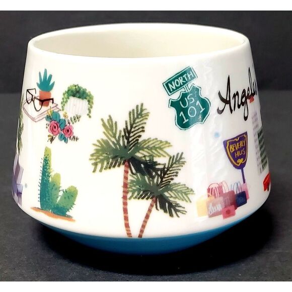 Los Angeles Coffee Mug Tea Cup LA Landmark Porcelain Vibrant Color Grace Teaware - Picture 4 of 9